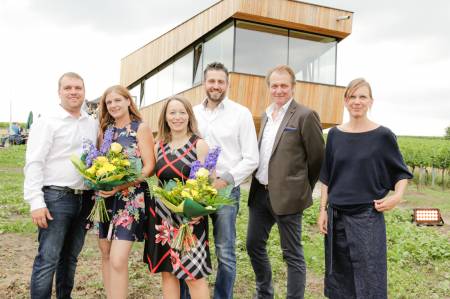 Jan Manuel Grillmeiner & Sabina Grillmeier-Ladentrog, Sabrina Schmid & Martin Machalek, Architekt Karl Gruber und (Innen-)Architektin Barbara Schwab