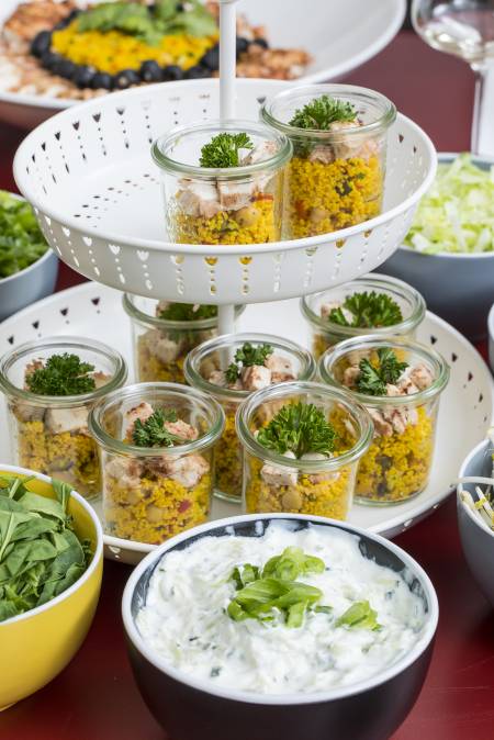 Bulgur in Gl&auml;sern