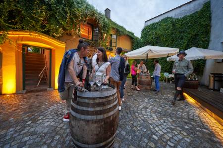 Gute Stimmung am Weingut