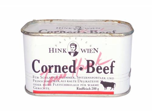 So sah es früher aus: das Hink's Corned Beef in der alten Dose