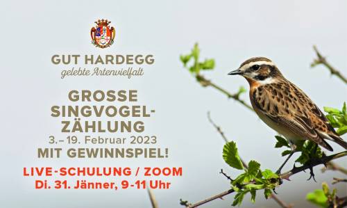 Das Sujet der diesjährigen Vogelschulung von Gut Hardegg