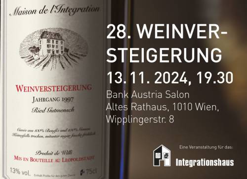 Live-Weinversteigerung zugunsten des Integrationshauses